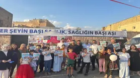 Midyat'ta festivalde sağlık standında vatandaşlar bilgilendirildi yoğun ilgi