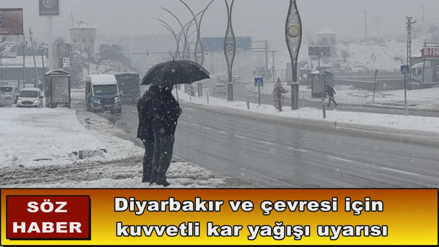 Diyarbakır ve çevresi için  kuvvetli kar yağışı uyarısı