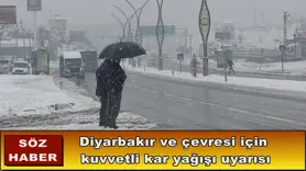 Diyarbakır ve çevresi için  kuvvetli kar yağışı uyarısı