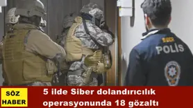 5 ilde Siber dolandırıcılık  operasyonu