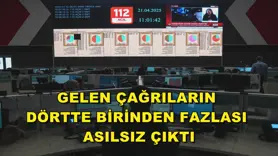112'ye geçen yıl gelen çağrıların dörtte birinden fazlası asılsız çıktı