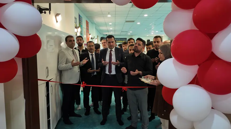 Diyarbakır'da öğrenci yurdunda oluşturulan kütüphanenin açılışı yapıldı