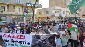 Mardin'de, Gazze'ye destek yürüyüşü düzenlendi