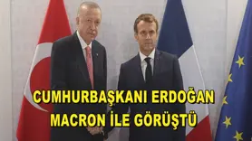 Cumhurbaşkanı Erdoğan, Macron ile görüştü