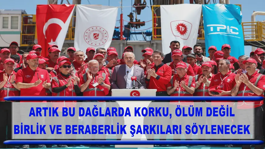 Kurtulmuş, Gabar Dağı'ndaki petrol üretim sahasında konuştu