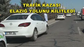 Trafik kazası Elazığ yolunu kilitledi