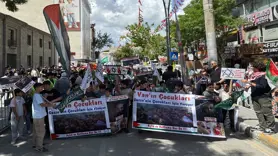 Van'da çocuklar Filistin'e destek için yürüdü