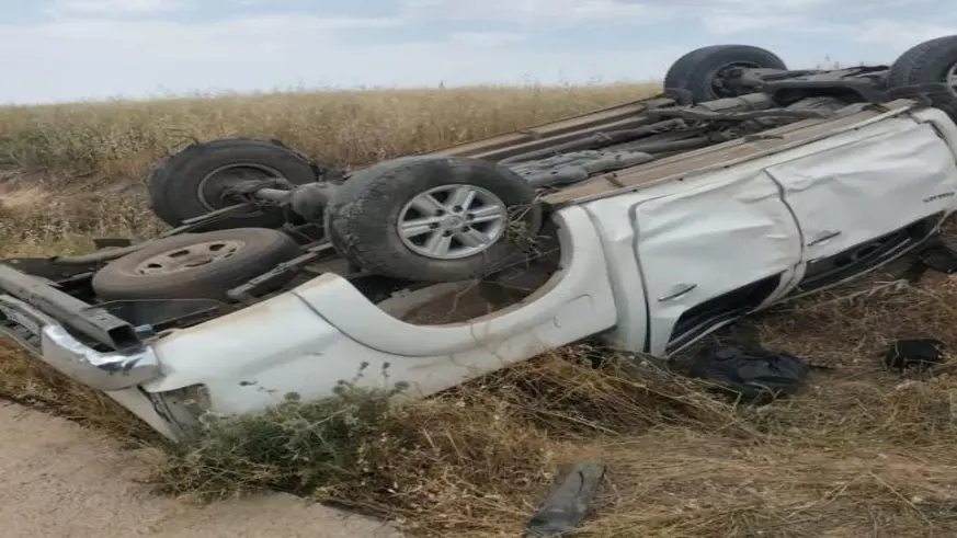 Diyarbakır'da pikap takla attı