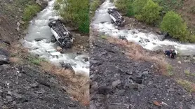Minibüs dereye devrildi; 2 ölü, 3 yaralı