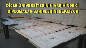 Dicle Üniversitesinin arşivindeki diplomalar sahiplerini bekliyor