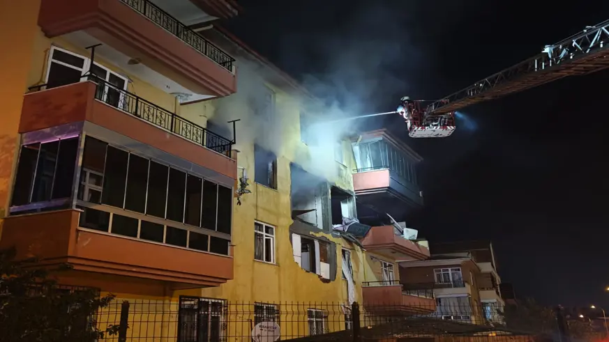 Konya'da bir binada patlama