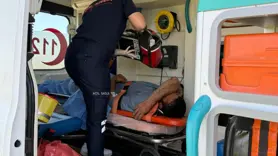 Ağaçtan düşen şahıs helikopterle hastaneye nakledildi