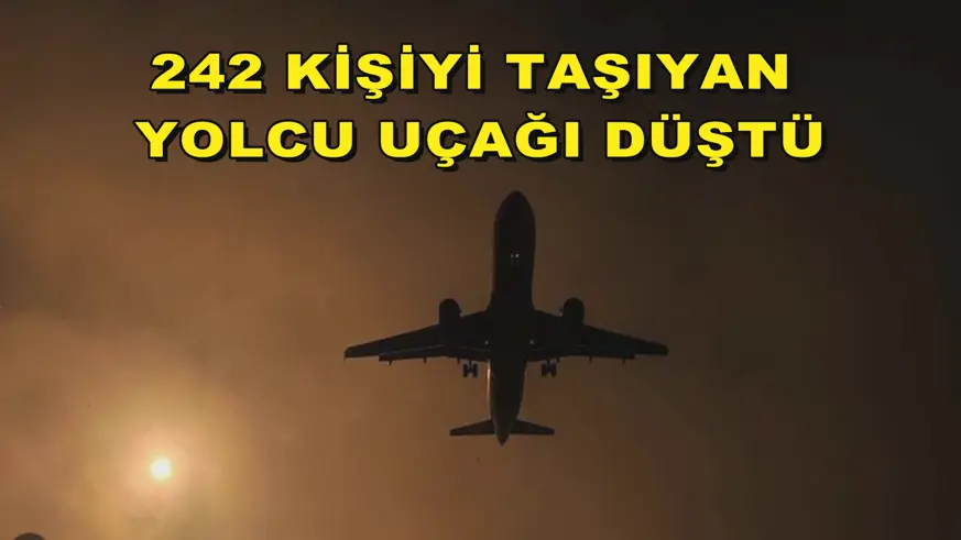 242 kişiyi taşıyan yolcu uçağı düştü