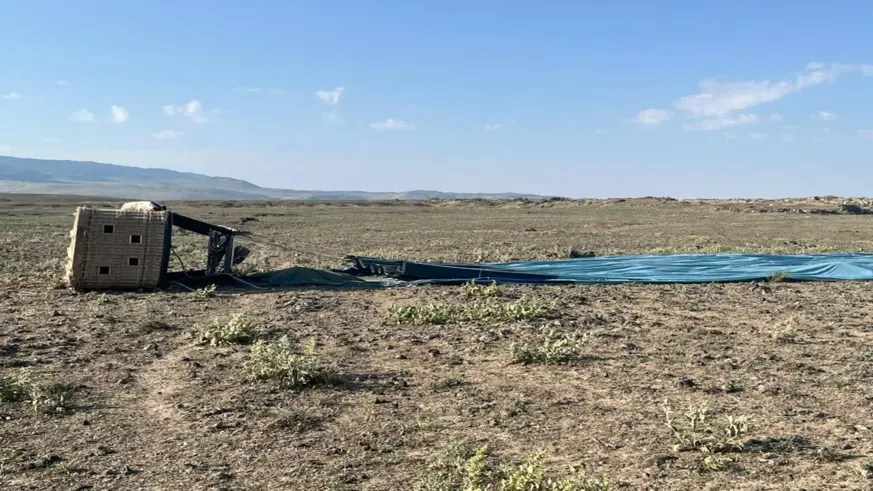 Aksaray'da sıcak hava balonu kazası