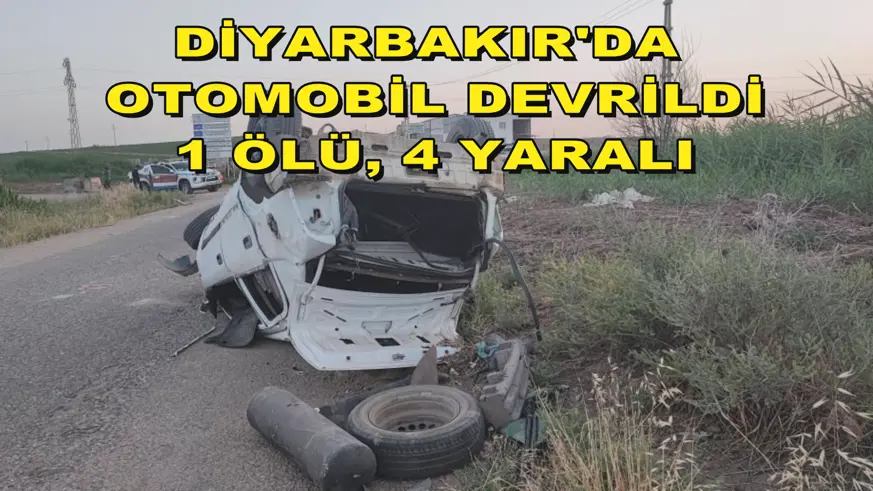Diyarbakır'da otomobil devrildi