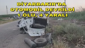 Diyarbakır'da otomobil devrildi