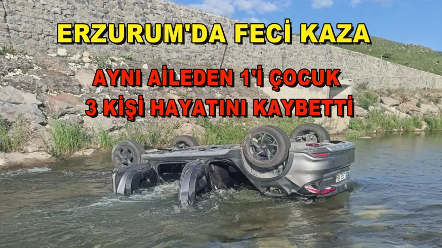 Erzurum'da feci kaza