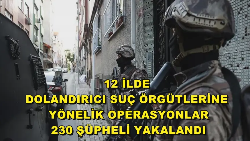12 ilde dolandırıcı suç örgütlerine yönelik operasyonlar