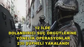 12 ilde dolandırıcı suç örgütlerine yönelik operasyonlar