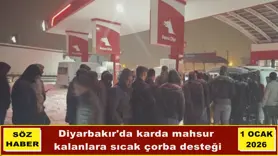 Diyarbakır'da karda mahsur  kalanlara sıcak çorba desteği