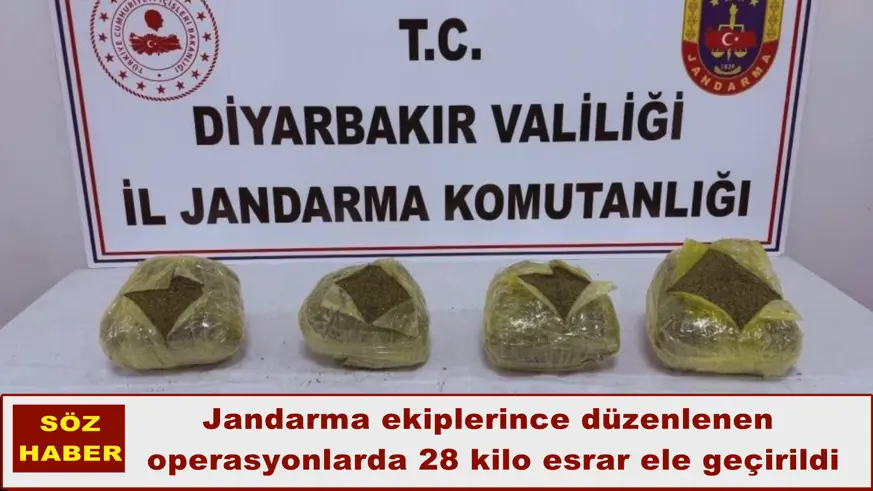 28 kilo esrar ele geçirildi